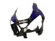 Glossy Black Blue Flame White 2000-2001 Kawasaki ZX9R Motorcycle Fairings