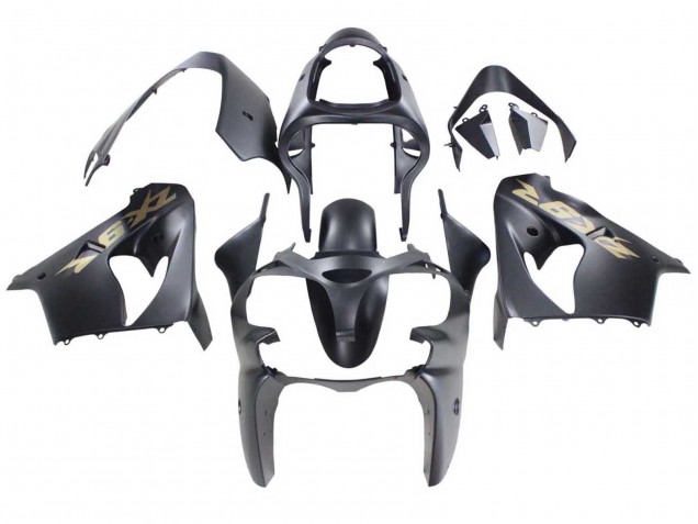 Matte Black Gold 2000-2001 Kawasaki ZX9R Motorcycle Fairings