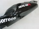 Glossy Black White West 2000-2001 Kawasaki ZX9R Motorcycle Fairings