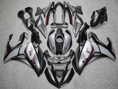 Nardo Grey Red Black 2015-2018 Yamaha YZF R3 Motorcycle Fairings