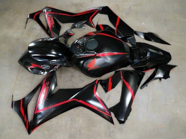 Glossy Black Red Stripe 2019-2020 Honda CBR650R Motorcycle Fairings