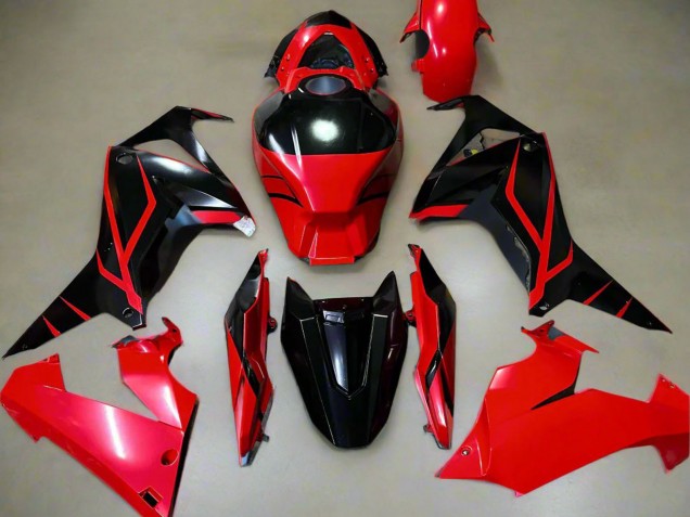 Red Glossy Black Stripe 2021-2023 Honda CBR650R Motorcycle Fairings