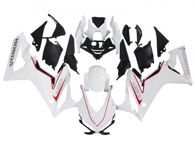 White Red Black 2021-2023 Honda CBR650R Motorcycle Fairings