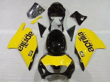 Yellow Glossy Black 1999-2004 Aprilia RS250 Motorcycle Fairings