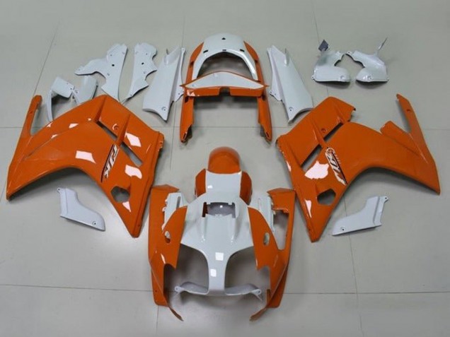 Orange White 2013-2015 Yamaha FJR1300 Motorcycle Fairings