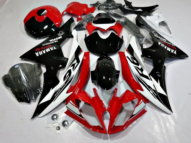 White Red Glossy Black Motul Michelin 2008-2016 Yamaha YZF 600 R6 Motorcycle Fairings