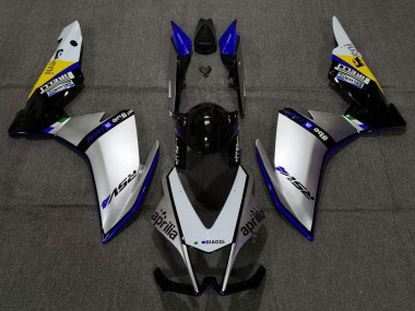 Silver Black Blue Yellow 2009-2015 Aprilia RSV4 1000 Motorcycle Fairings