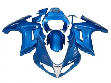 Blue White 2003-2013 Suzuki SV650 Motorcycle Fairings