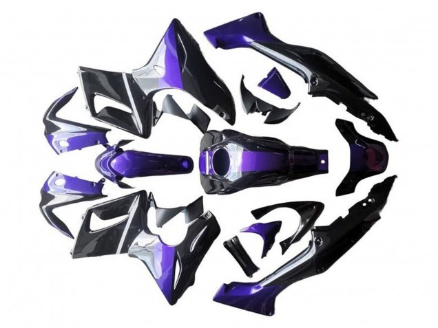 Silver Purple Glossy Black 2002-2006 Honda CBR125R Motorcycle Fairings