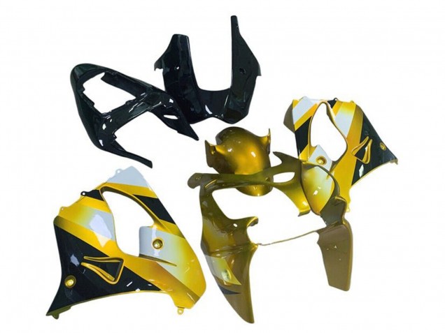 Yellow White Black 2002-2003 Kawasaki ZX9R Motorcycle Fairings