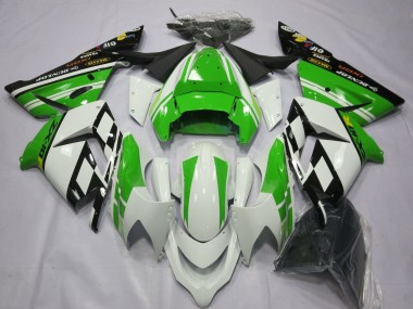 White Green 2004-2005 Kawasaki ZX10R Motorcycle Fairings