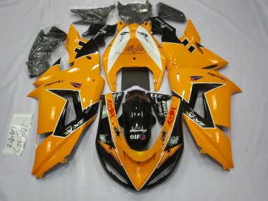 Orange White Black Racing Elf 2006-2007 Kawasaki ZX10R Motorcycle Fairings