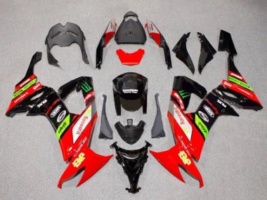 Red Green Black Yellow 2008-2010 Kawasaki ZX10R Motorcycle Fairings