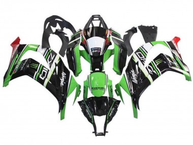 Green Black White Red Stripe Monster 2011-2015 Kawasaki ZX10R Motorcycle Fairings