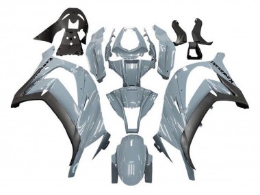 Nardo Grey Matte Black 2011-2015 Kawasaki ZX10R Motorcycle Fairings