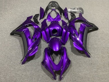 Purple Matte Black 2011-2015 Kawasaki ZX10R Motorcycle Fairings