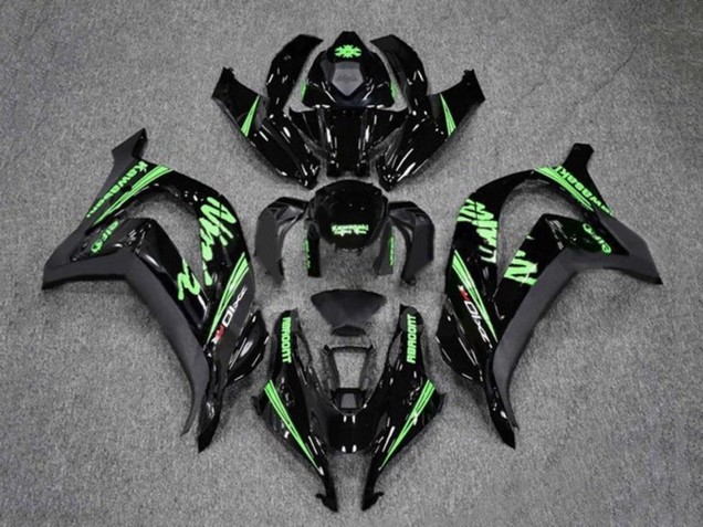 Glossy Black Green 2016-2020 Kawasaki ZX10R Motorcycle Fairings