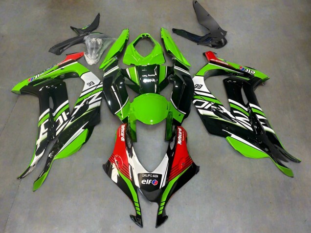 Green Black Red White Elf 2016-2020 Kawasaki ZX10R Motorcycle Fairings