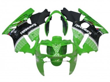 Green Black White Elf 2000-2001 Kawasaki ZX12R Motorcycle Fairings