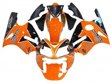 Orange Black White Maxton 2000-2001 Kawasaki ZX12R Motorcycle Fairings