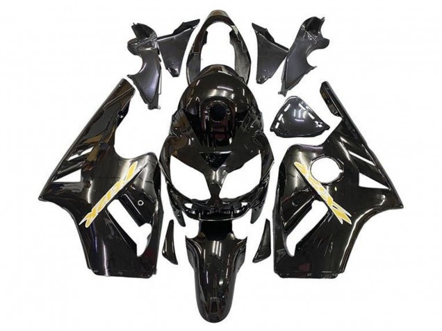 Glossy Black Gold 2002-2006 Kawasaki ZX12R Motorcycle Fairing