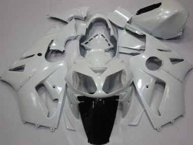 Pearl White 2002-2006 Kawasaki ZX12R Motorcycle Fairings
