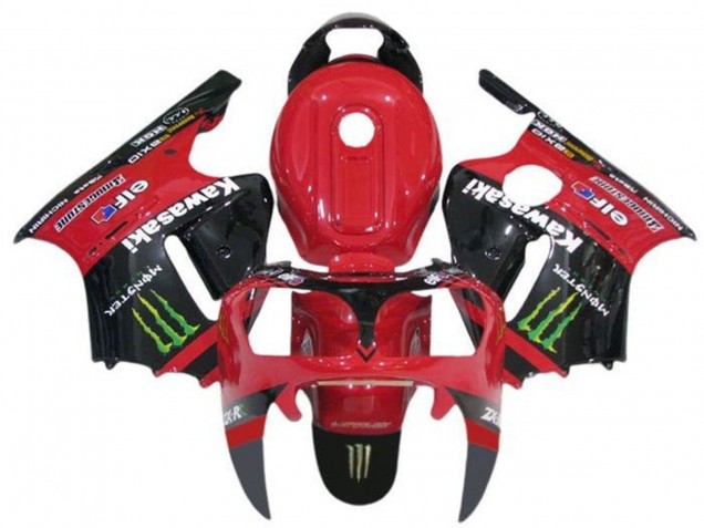 Red Black Green Elf Monster 2002-2006 Kawasaki ZX12R Motorcycle Fairings