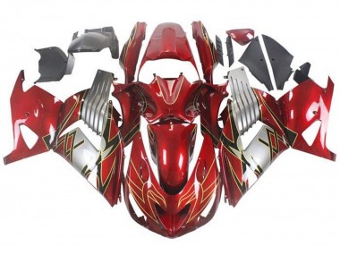 Red Silver Black Gold 2006-2011 Kawasaki ZX14R ZZR1400 Motorcycle Fairings