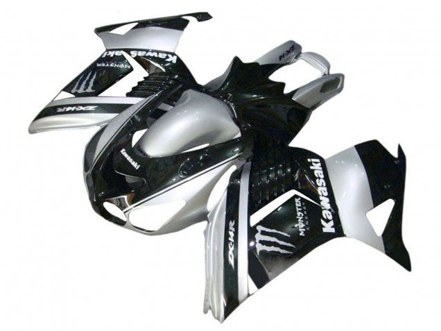 Silver Black Monster 2006-2011 Kawasaki ZX14R ZZR1400 Motorcycle Fairings