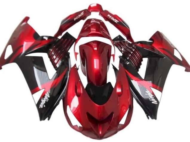 Red Glossy Black White Ninja 2012-2024 Kawasaki ZX14R ZZR1400 Motorcycle Fairings