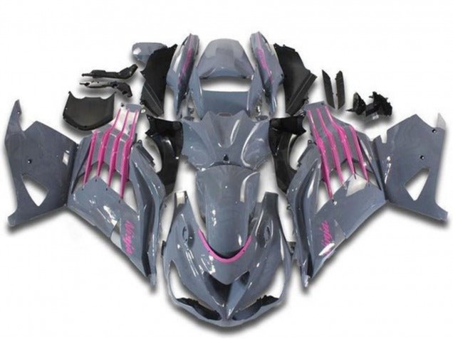Nardo Grey Pink 2012-2024 Kawasaki ZX14R ZZR1400 Motorcycle Fairings