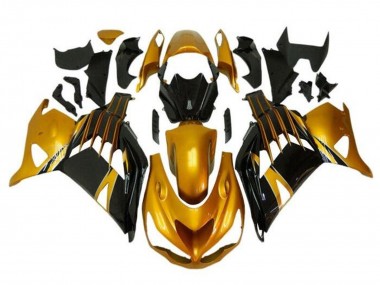Gold Glossy Black 2012-2024 Kawasaki ZX14R ZZR1400 Motorcycle Fairings