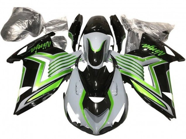 White Green Glossy Black 2012-2024 Kawasaki ZX14R ZZR1400 Motorcycle Fairings