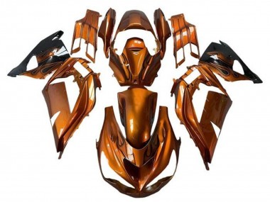 Rust Orange Flame 2012-2024 Kawasaki ZX14R ZZR1400 Motorcycle Fairings