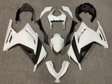 Pearl White Black 2013-2024 Kawasaki EX300 Motorcycle Fairings