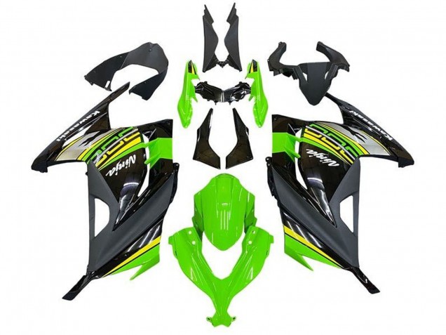 Green Black Silver Yellow 2013-2024 Kawasaki EX300 Motorcycle Fairings