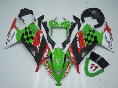 Green White Red Black Motocard 2013-2024 Kawasaki EX300 Motorcycle Fairings