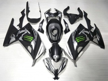 Matte Black Silver Green Monster 2013-2024 Kawasaki EX300 Motorcycle Fairings