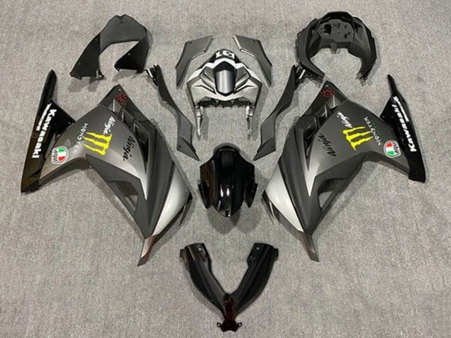 Matte Grey Black Yellow Monster 2013-2024 Kawasaki EX300 Motorcycle Fairings