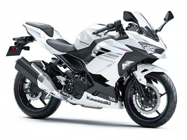 Pearl White Blizzard 2018-2024 Kawasaki Ninja 400 Motorcycle Fairings