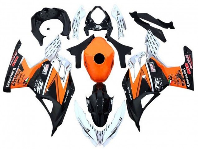 Orange White Black 2018-2024 Kawasaki Ninja 400 Motorcycle Fairings