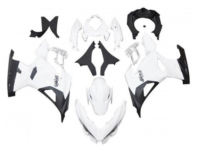 White Black 2018-2024 Kawasaki Ninja 400 Motorcycle Fairings