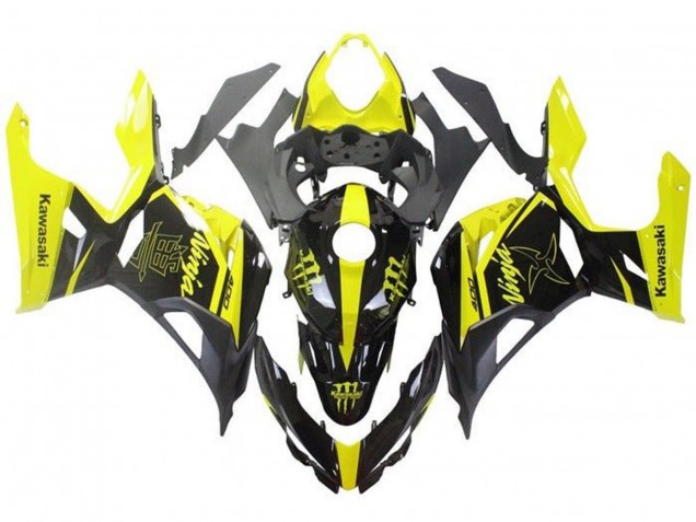Yellow Black Monster 2018-2024 Kawasaki Ninja 400 Motorcycle Fairings