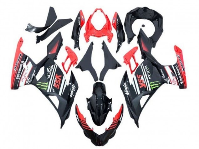Red Black Green Monster 2018-2024 Kawasaki Ninja 400 Motorcycle Fairings