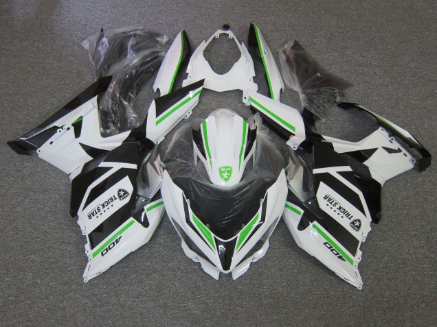 White Green Black Trick Star 2018-2024 Kawasaki Ninja 400 Motorcycle Fairings