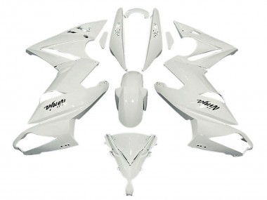 White 2009-2011 Kawasaki Ninja 650 EX650 Motorcycle Fairings
