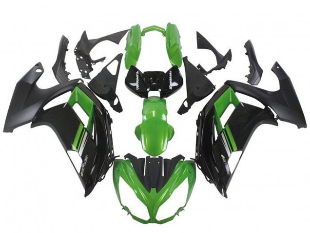 Green Black 2012-2014 Kawasaki Ninja ER6F Motorcycle Fairings