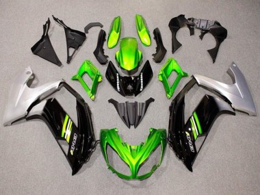Green Black Silver 2012-2014 Kawasaki Ninja ER6F Motorcycle Fairings