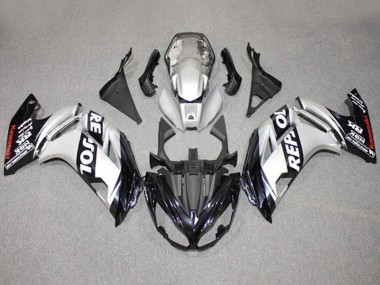 Silver Black Repsol 2012-2016 Kawasaki Ninja 650 EX650 Motorcycle Fairings