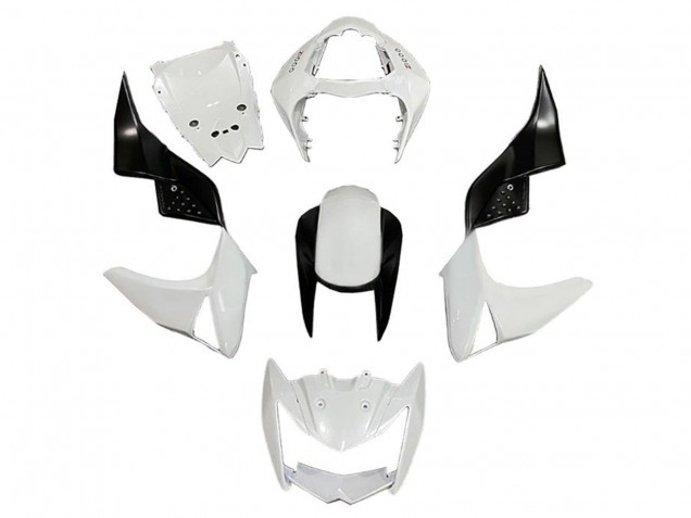 White Black 2007-2009 Kawasaki Z1000 Motorcycle Fairings